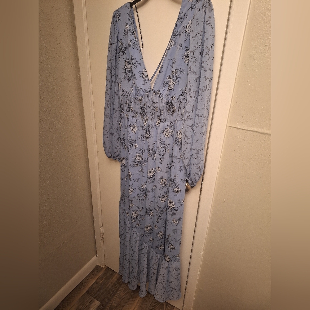 Forever 21, backless plunge neck maxi dress